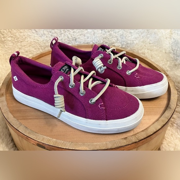 EUC Sperry Women's Sneakers in Pink and White Size 5M - Picture 1 of 9